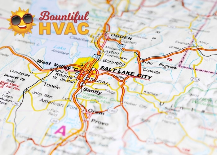 Map showing TechniCool's service area of Northern Utah